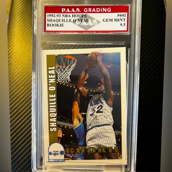 Shaquille SHAQ O’Neal 1992-93 Skybox Rookie Card #442 NBA HOOPS Magic RC VINTAGE - Picture 1 of 6